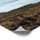 Bergen en steppe patagonia landschap poster (Hoek)