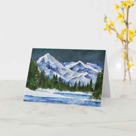 Bergen en Stream Kaart (Gele Bloem)