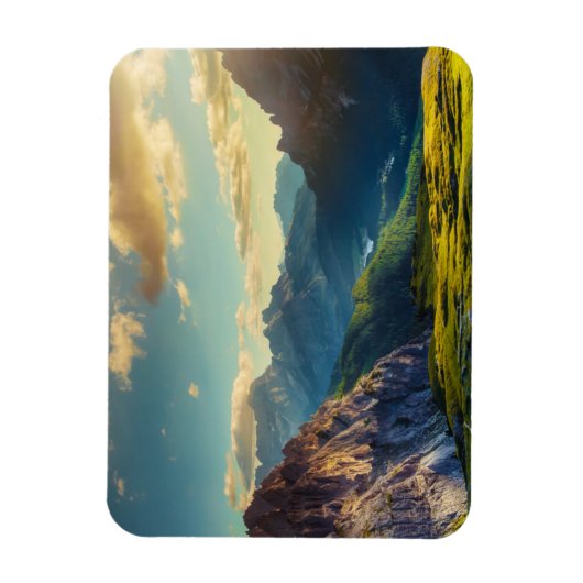 Bergen en Valley op Sunset Magneet (Verticaal)