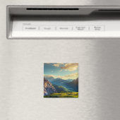 Bergen en Valley op Sunset Magneet (Insitu (Vaatwasser))