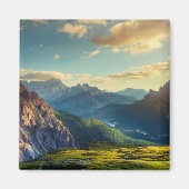 Bergen en Valley op Sunset Magneet (Voorkant)