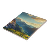 Bergen en Valley op Sunset Tegeltje (Zijkant)