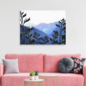 Bergen en vlassoorten, Nieuw-Zeeland pop-art Canvas Afdruk (Insitu (Woonkamer))