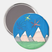 Bergen en Vuurwerk Magneet (Voorkant / Achterkant)