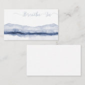 Bergen en water Blush en grijze Abstracte waterkra Visitekaartje (Voorkant / Achterkant)