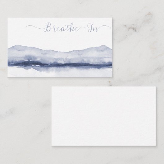 Bergen en water Blush en grijze Abstracte waterkra Visitekaartje (Voorkant / Achterkant)