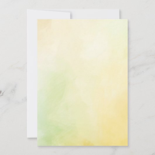 Bergen en wilde bloemen Elegant Baby shower Kaart (Achterkant)