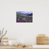 Bergen en wilde bloemen in alpiene weide, 2 poster (Keuken)