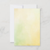 Bergen en wilde bloemen kleine bruiloft save the date (Achterkant)