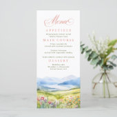 Bergen en wilde bloemen Landschap Weduwschap Menu (Staand voorkant)