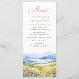 Bergen en wilde bloemen Landschap Weduwschap Menu