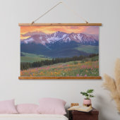 Bergen en wilde bloemen Print Colorado Hangend Wandkleed (Slaapkamer)