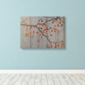 Bergen en witte Barn Canvas Afdruk (Insitu (Houten vloer))