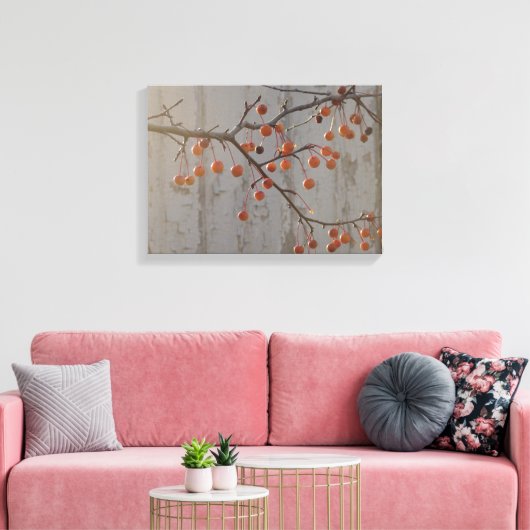 Bergen en witte Barn Canvas Afdruk (Insitu (Woonkamer))