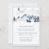 Bergen en Wolf kerstparty Kaart (Voorkant)