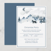 Bergen en Wolf kerstparty Kaart (Voorkant / Achterkant)