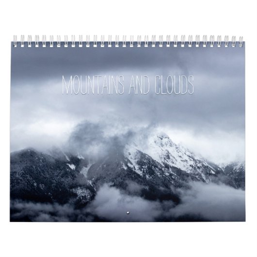 Bergen en wolken landschapsfotokalender kalender (Hoes)
