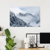 Bergen en wolken poster (Thuiskantoor)