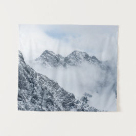 Bergen en wolken wandkleed