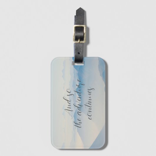 bergen en zo blijft het avontuur citeren bagagelabel (Voorkant (verticaal))