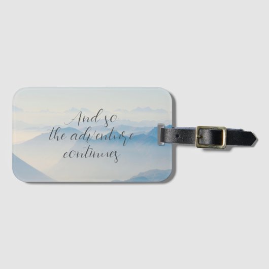 bergen en zo blijft het avontuur citeren bagagelabel (Voorkant (horizontaal))