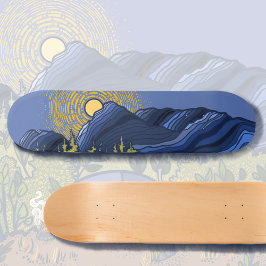 Bergen en zon persoonlijk skateboard