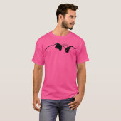 Bergen en zon silhouet actief t-shirt (Voorkant volledig)