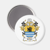 Bergen Family Crest Magneet (Voorkant / Achterkant)