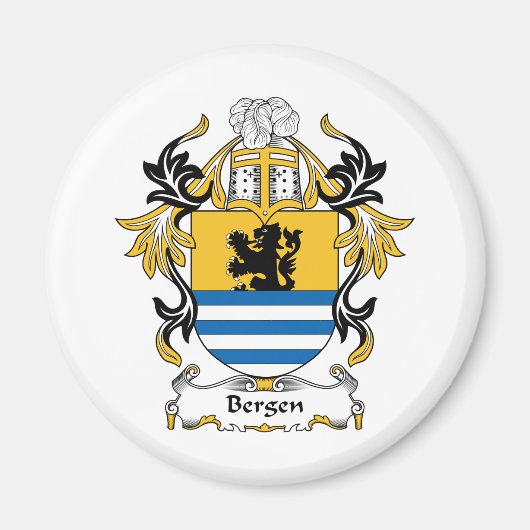 Bergen Family Crest Magneet (Voorkant)