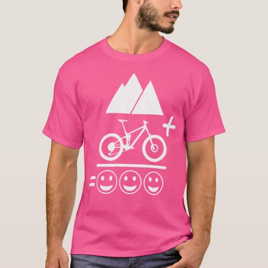 Bergen Fietsen Lover Bergen Fietsgeluk T-shirt (Voorkant)