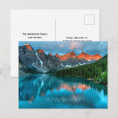 Bergen Forest Lake Reflection hebben we verplaatst Briefkaart (Voorkant / Achterkant)