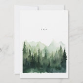 Bergen Forest Scene Rustieke Outdoor Wedding Kaart (Achterkant)