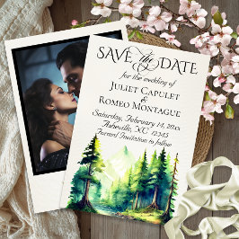 Bergen, foto & monogram - ivoor save the date