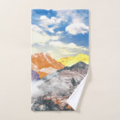 Bergen (fotomontage) 1 bad handdoek (Handdoek)