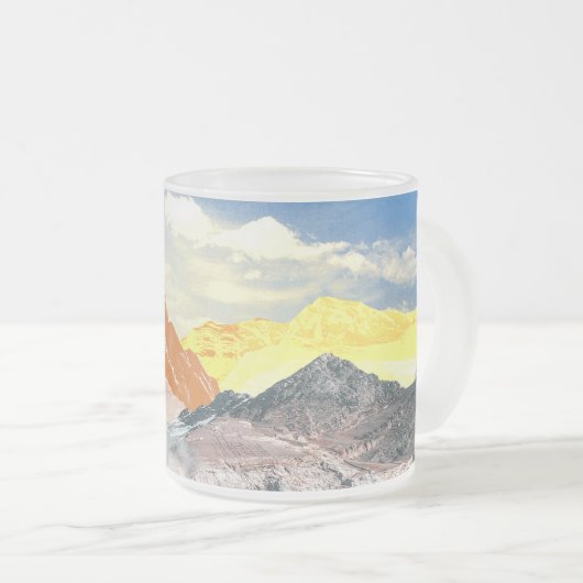 Bergen (fotomontage) 1 matglas koffiemok (Voorkant rechts)