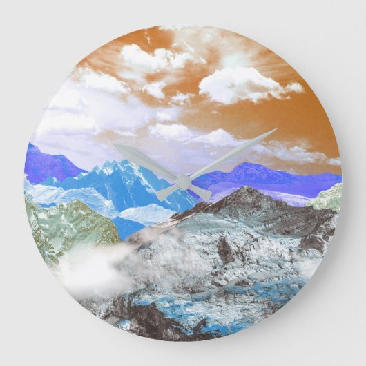 Bergen (fotomontage) 2 grote klok (Voorkant)