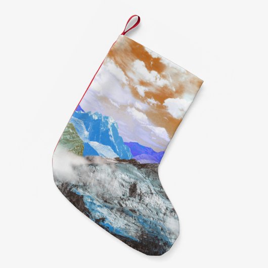 Bergen (fotomontage) 2 kleine kerstsok (Voorkant (Hangend))