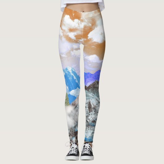 Bergen (fotomontage) 2 leggings (Voorkant)