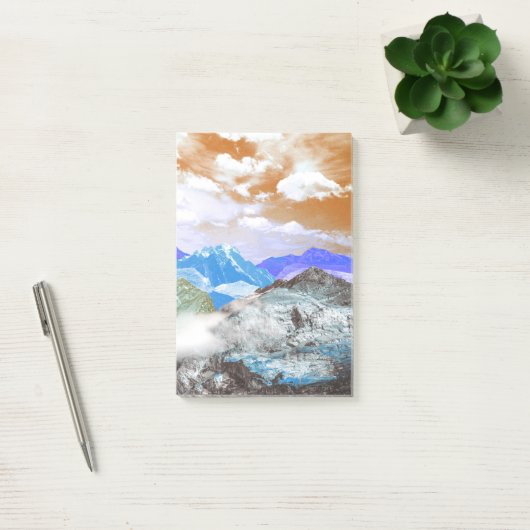 Bergen (fotomontage) 2 post-it® notes (Kantoor)