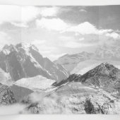 Bergen (fotomontage) 3 drieluik wenskaart (Binnenkant midden)