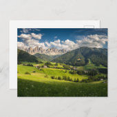 Bergen | Funes Valley, Dolomites, Italië Briefkaart (Voorkant / Achterkant)