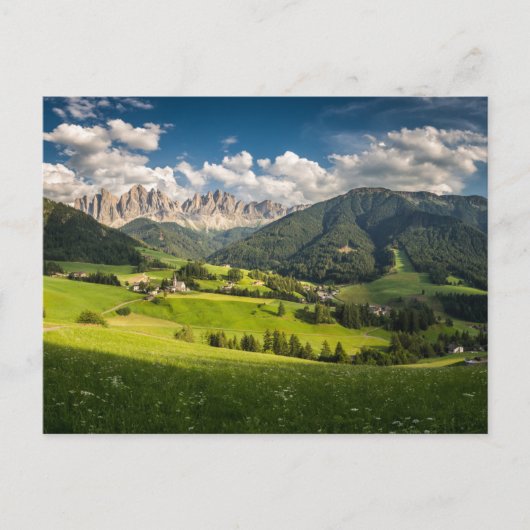 Bergen | Funes Valley, Dolomites, Italië Briefkaart (Voorkant)