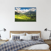 Bergen | Funes Valley, Dolomites, Italië Canvas Afdruk (Insitu (Slaapkamer))