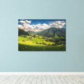 Bergen | Funes Valley, Dolomites, Italië Canvas Afdruk (Insitu (Houten vloer))