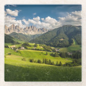 Bergen | Funes Valley, Dolomites, Italië Glazen Onderzetter (Voorkant)