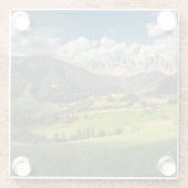 Bergen | Funes Valley, Dolomites, Italië Glazen Onderzetter (Achterkant)