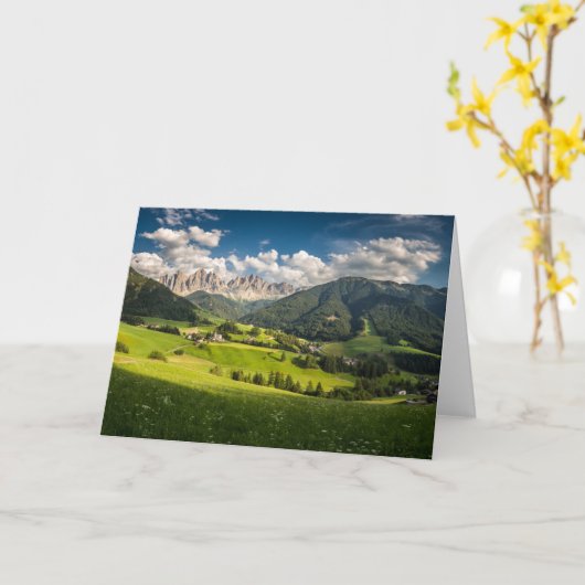 Bergen | Funes Valley, Dolomites, Italië Kaart (Gele Bloem)