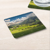 Bergen | Funes Valley, Dolomites, Italië Kartonnen Onderzetters (Schuin)