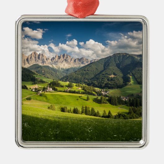 Bergen | Funes Valley, Dolomites, Italië Metalen Ornament (Voorkant)