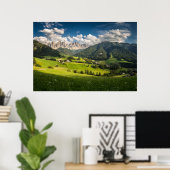 Bergen | Funes Valley, Dolomites, Italië Poster (Thuiskantoor)